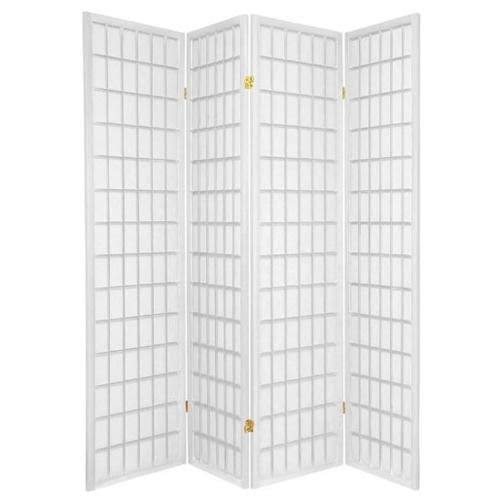 White 4-Panels Shoji Screen Room Divider Q159