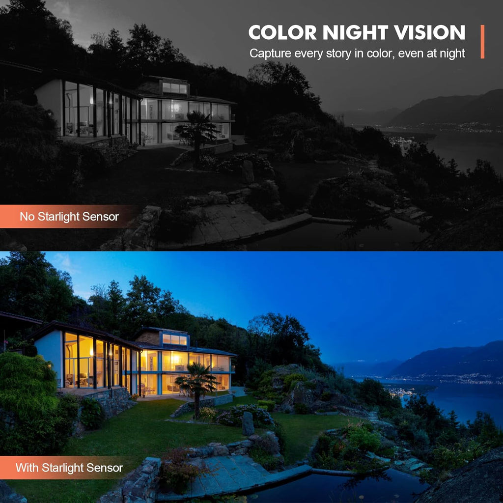 Wireless Outdoor Security Camera with Spotlight, 360° PTZ, Color Night Vision F798