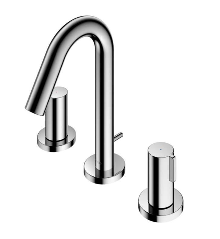 Polished Nickel Two Handle Widespread Bathroom Sink Faucet Z206