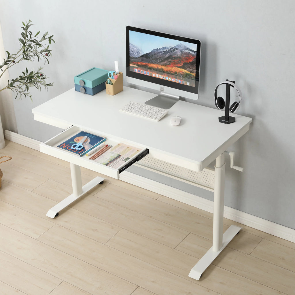 White 48 x 24 Inches Adjustable Height Standing Desk B647194