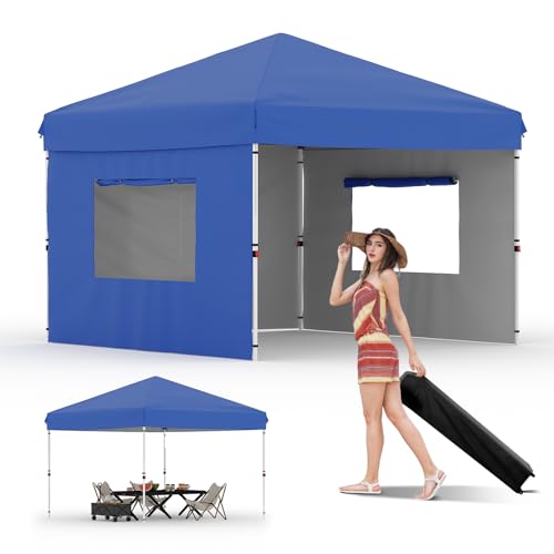 White Pop Up Canopy Tent with Roller Bag F8967