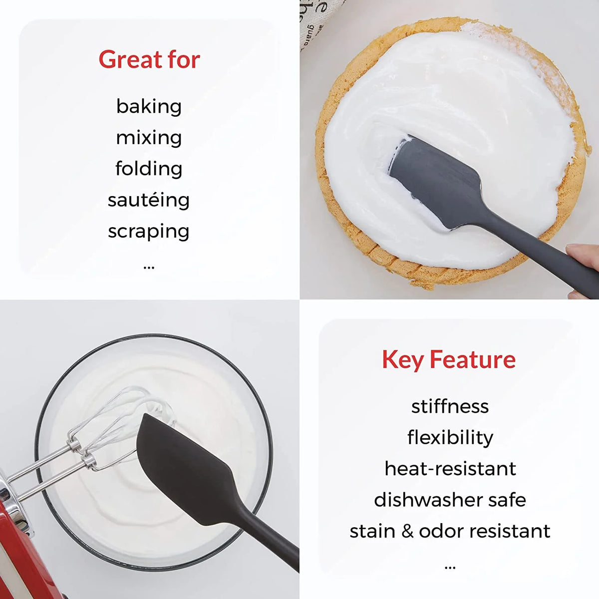 3 Piece Silicone Spatula Set Q5579
