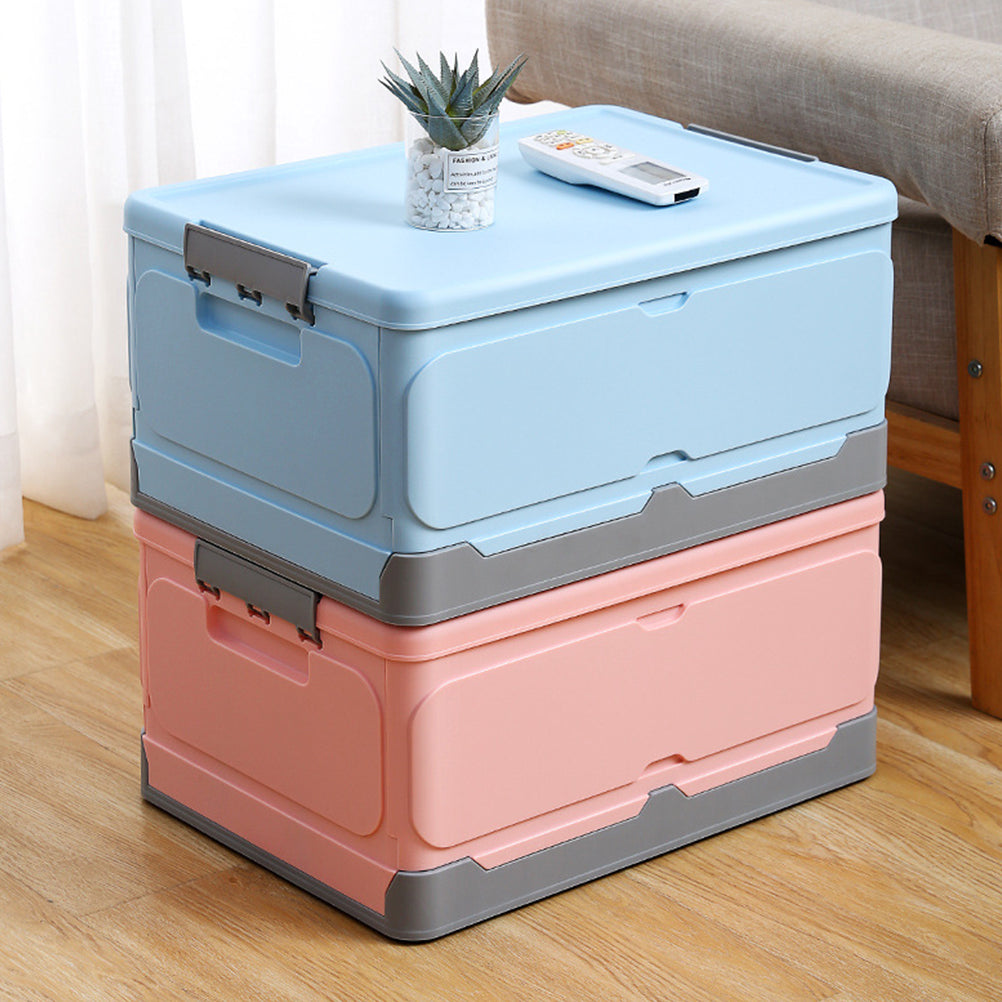 Pink Foldable Storage Box with Lid O427651