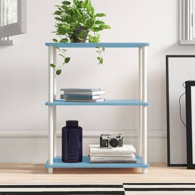 Light Blue/White Etagere Bookcase M89332