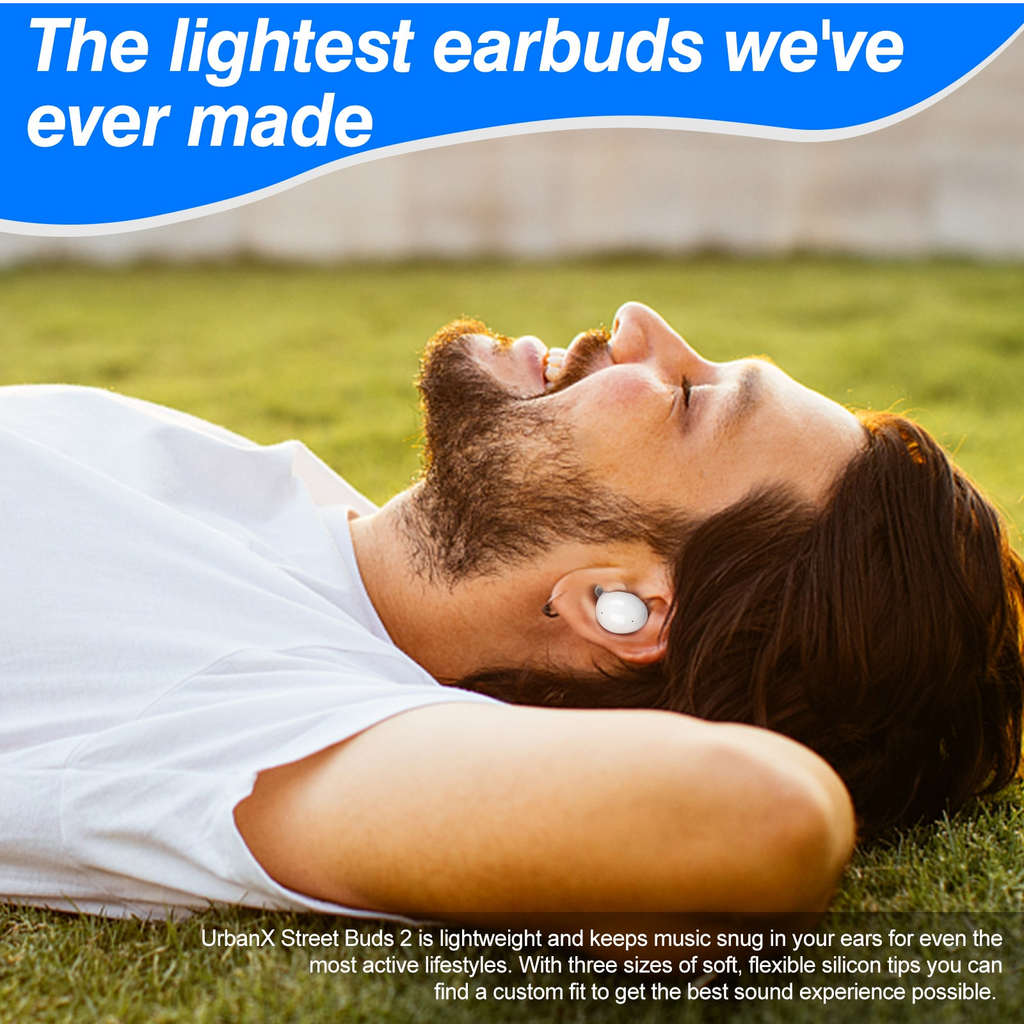 White Truly Wireless Bluetooth Headphones with Noise Isolation Y7867