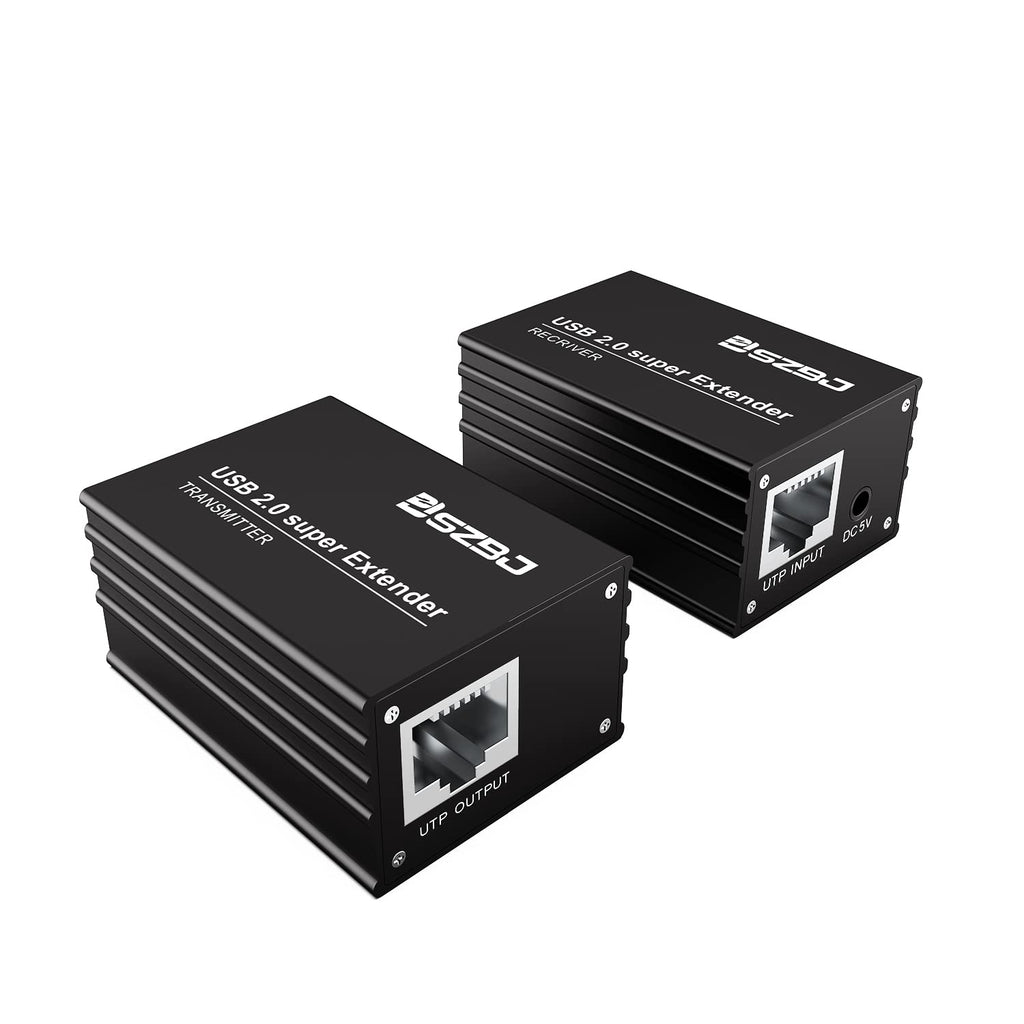 USB Extender over RJ45 Cat5E/6 up to 230ft with Power Adapter, Full USB 2.0 Support, Pack of 2 P1867