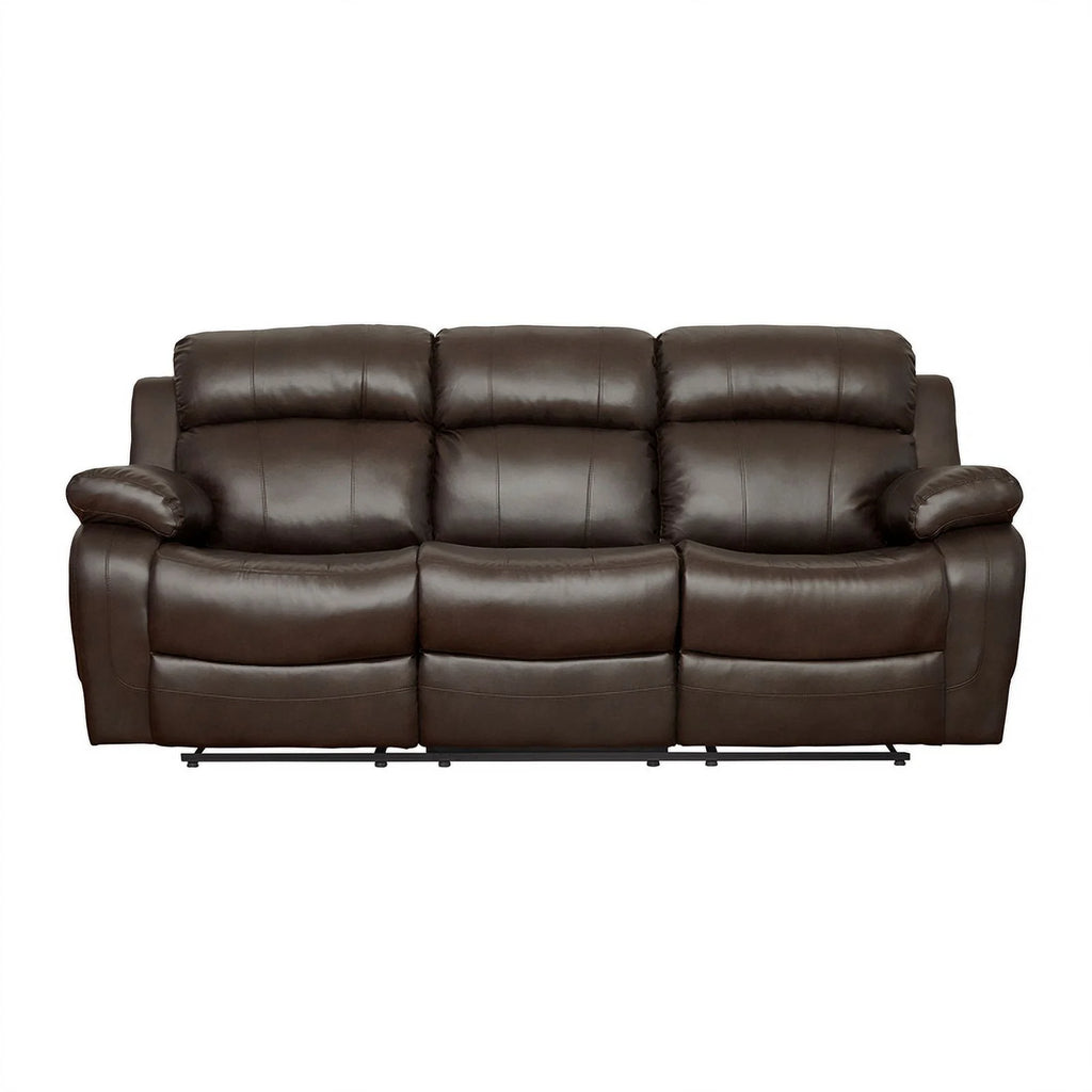 Brown Faux Leather 2-Piece Reclining Sofa Set O675