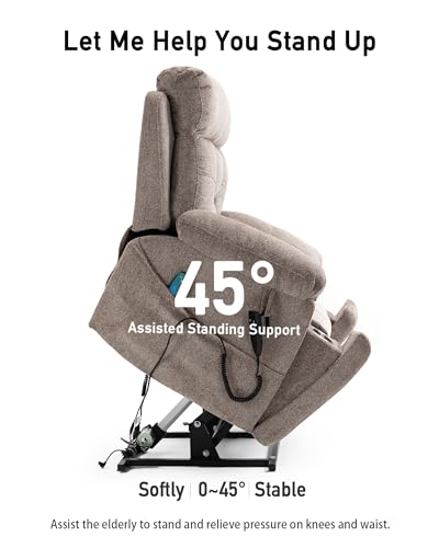 Large Power Lift Recliner Chair with Heated and Massage, 26in Extra Wide Seat H578903