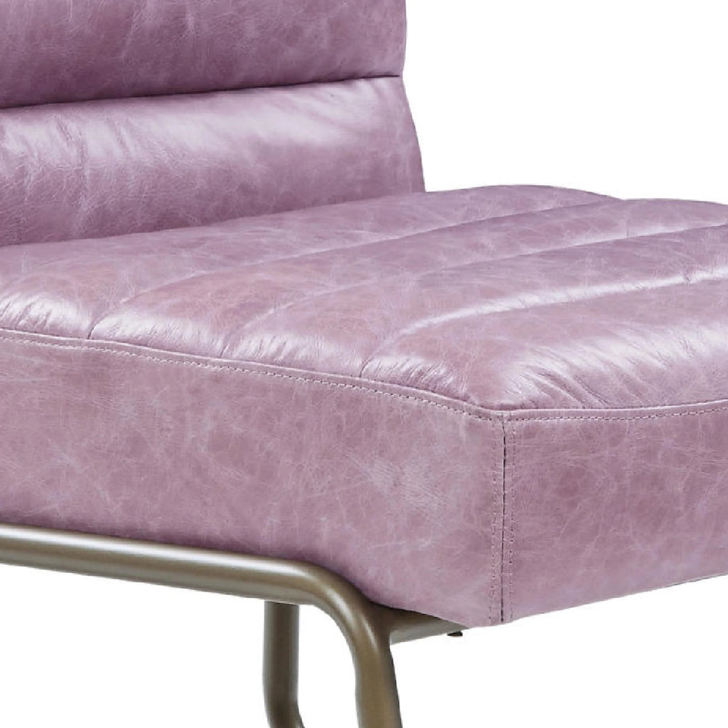 22 Inch Top Grain Leather Accent Chair S415808