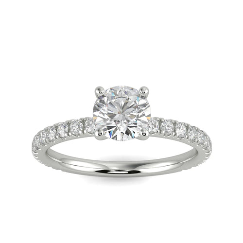 14k White Gold Lab Grown Diamond Engagement Ring C9550