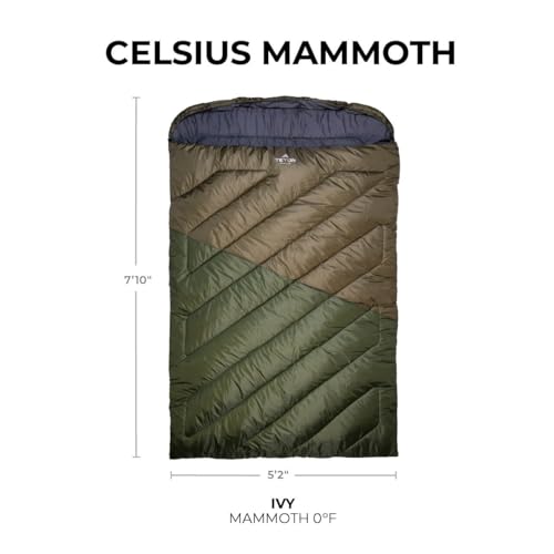 20 Degree 0 Degree Double Sleeping Bag with Compression Sack V736618