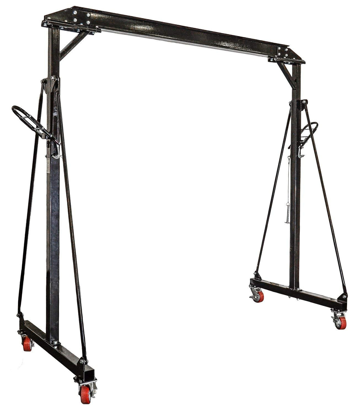 Adjustable Height Gantry Crane 1-Ton Capacity Black Powder Coated Steel F907