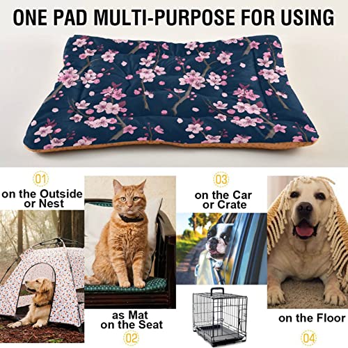 Soft Machine Washable Dog Bed Mat with Anti-Slip Bottom R4494