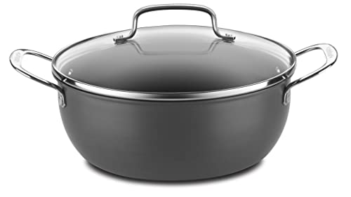 Black 5-Quart Nonstick Hard-Anodized Chili Pot with Cover M522