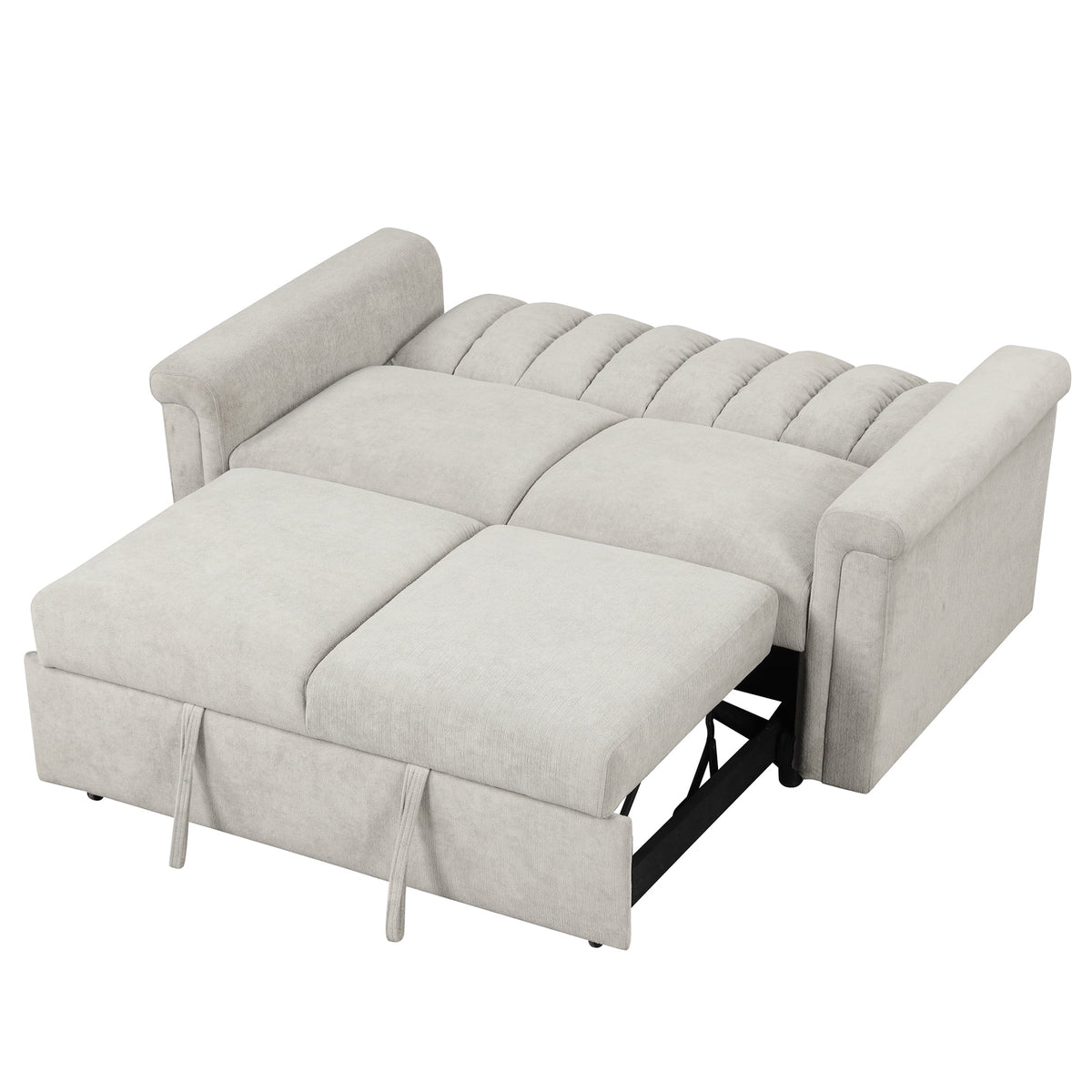 61.4" Pull Out Convertible Sleeper Sofa Bed Chenille G873