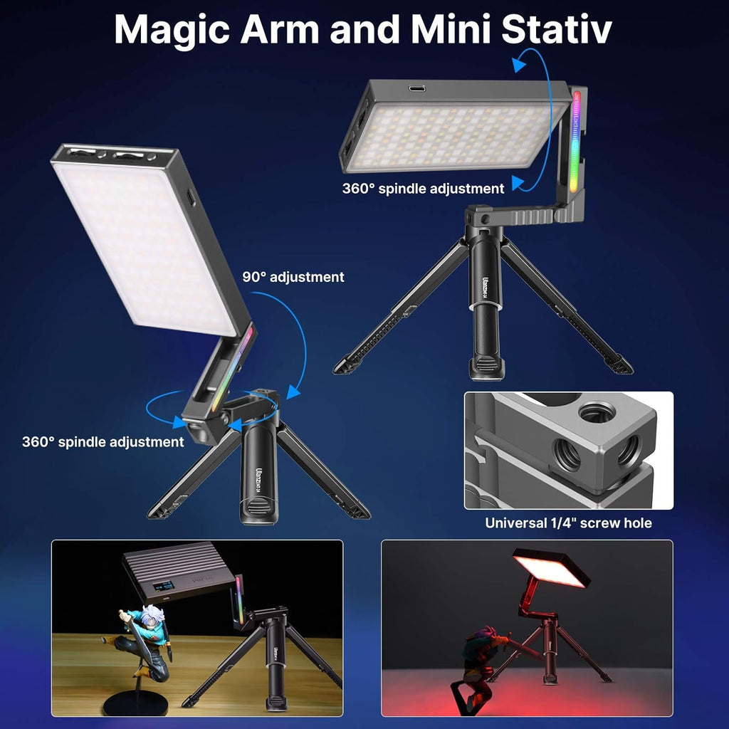 RGB LED Video Light with Magic Arm and Tripod O85935
