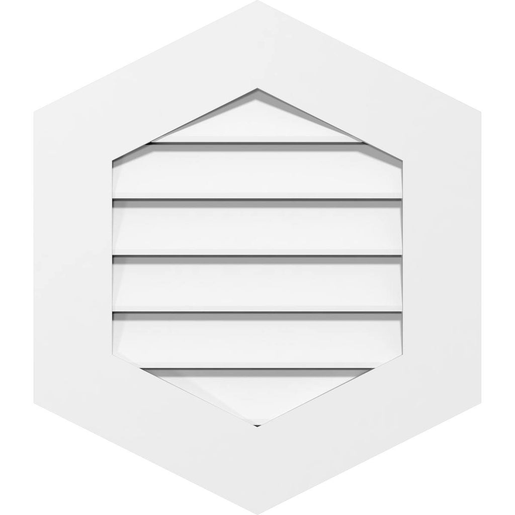Vertical Peaked Surface Mount PVC Gable Vent M167071