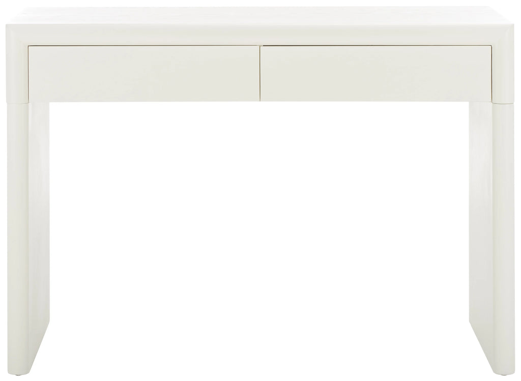 Ivory Wood Console Table with Drawer B51496