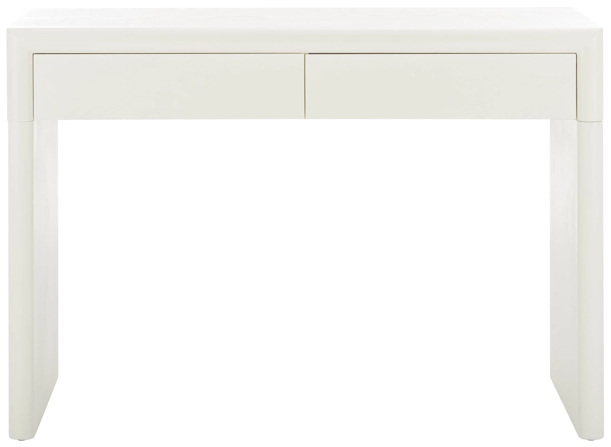 Ivory Wood Console Table with Drawer B51496
