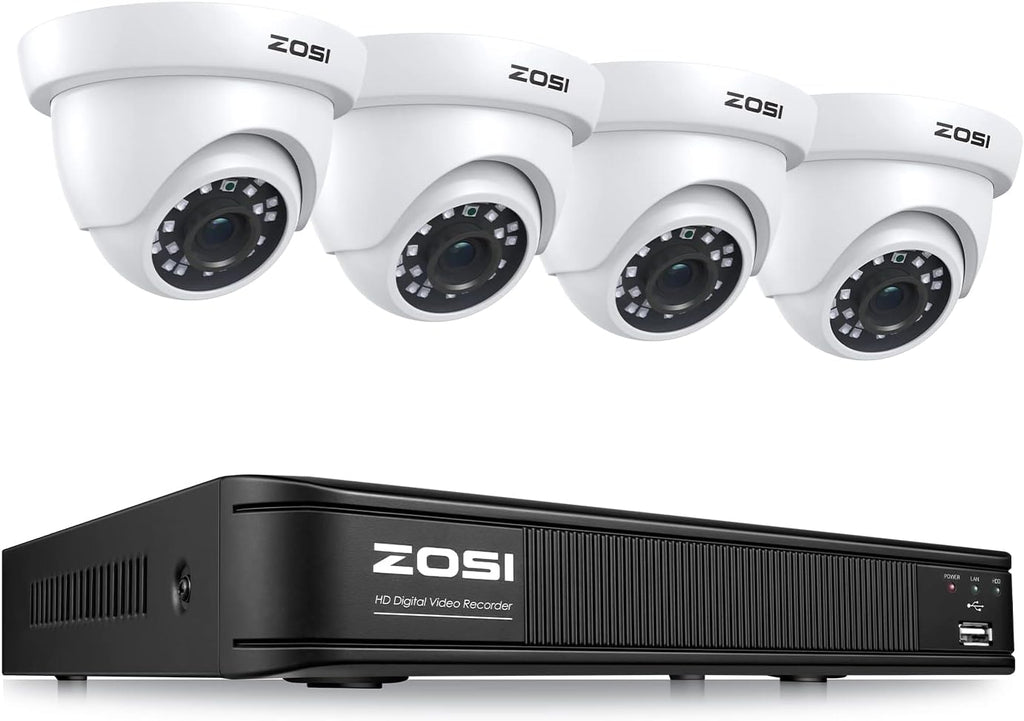 1080P 8 Channel Security Camera System with 4 Dome Cameras E84291