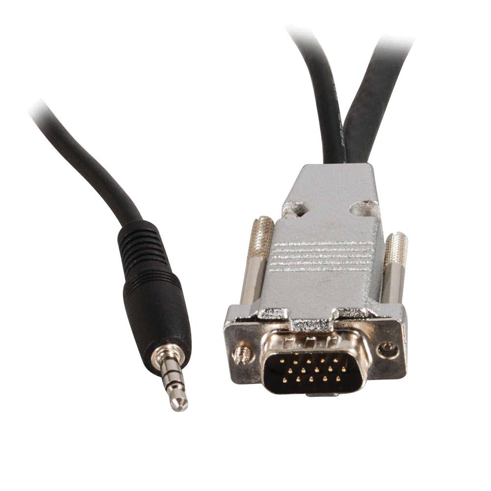 25ft Plenum-Rated HD15 UXGA M/F Extension Cable + 3.5mm M/M Audio J630