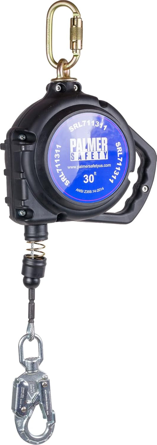 30 FT Self Retracting Lifeline Galvanized Cable Snap Hook X869