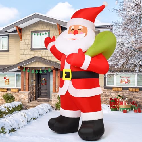 9 FT Animated Santa Inflatable with LEDs H116