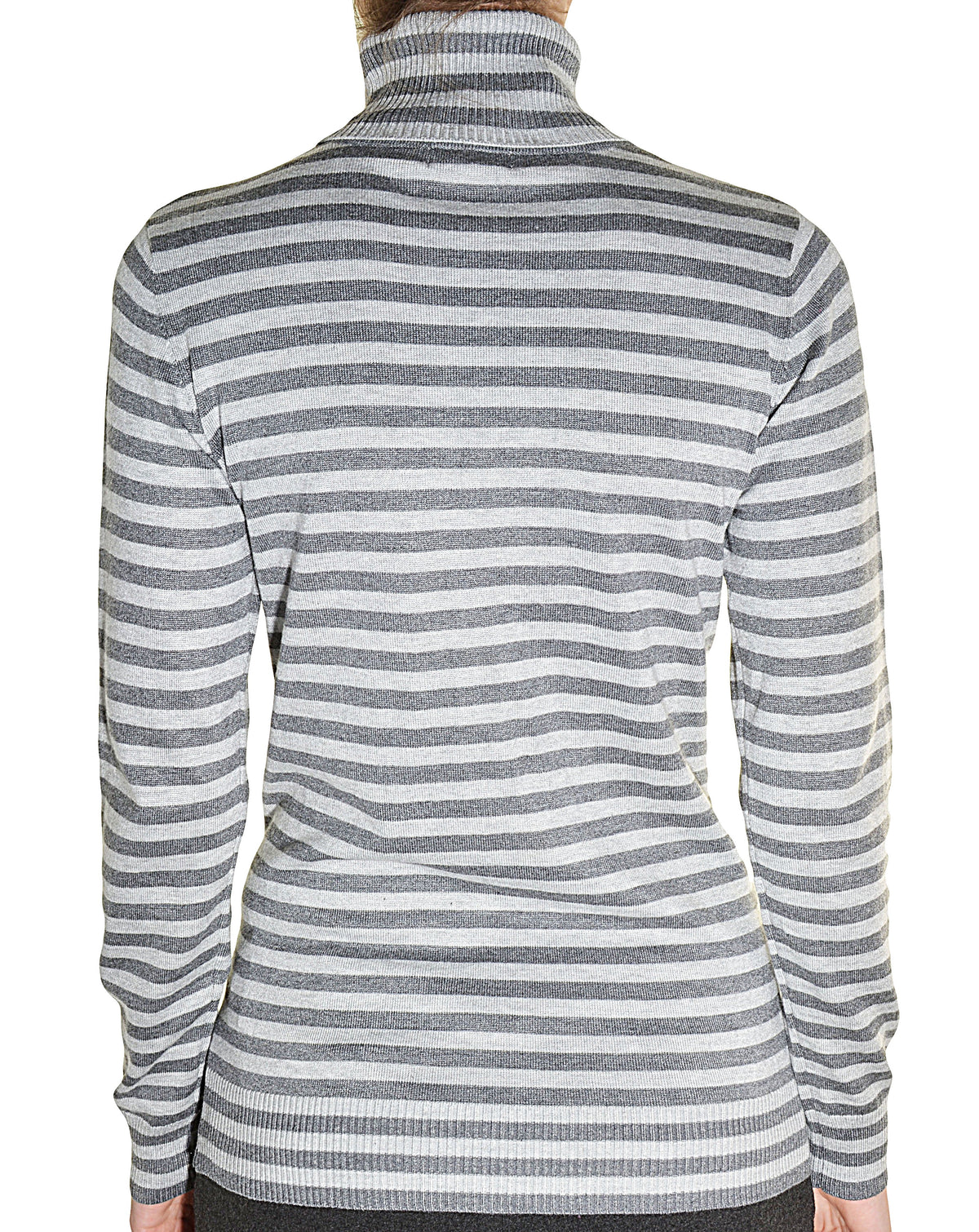 Striped Knit Turtleneck Shirt P454088