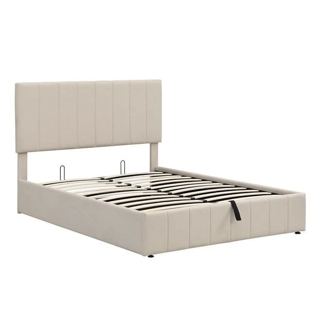 Full Size Upholstered Linen Blend Bed H1780