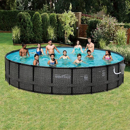 20ft x 48in Above Ground Frame Swimming Pool Set with Pump B363