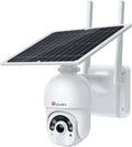Solar Security Camera Outdoor Wireless WiFi Pan Tilt 1080P Color Night Vision with 10000mAh Rechargeable Battery K62285