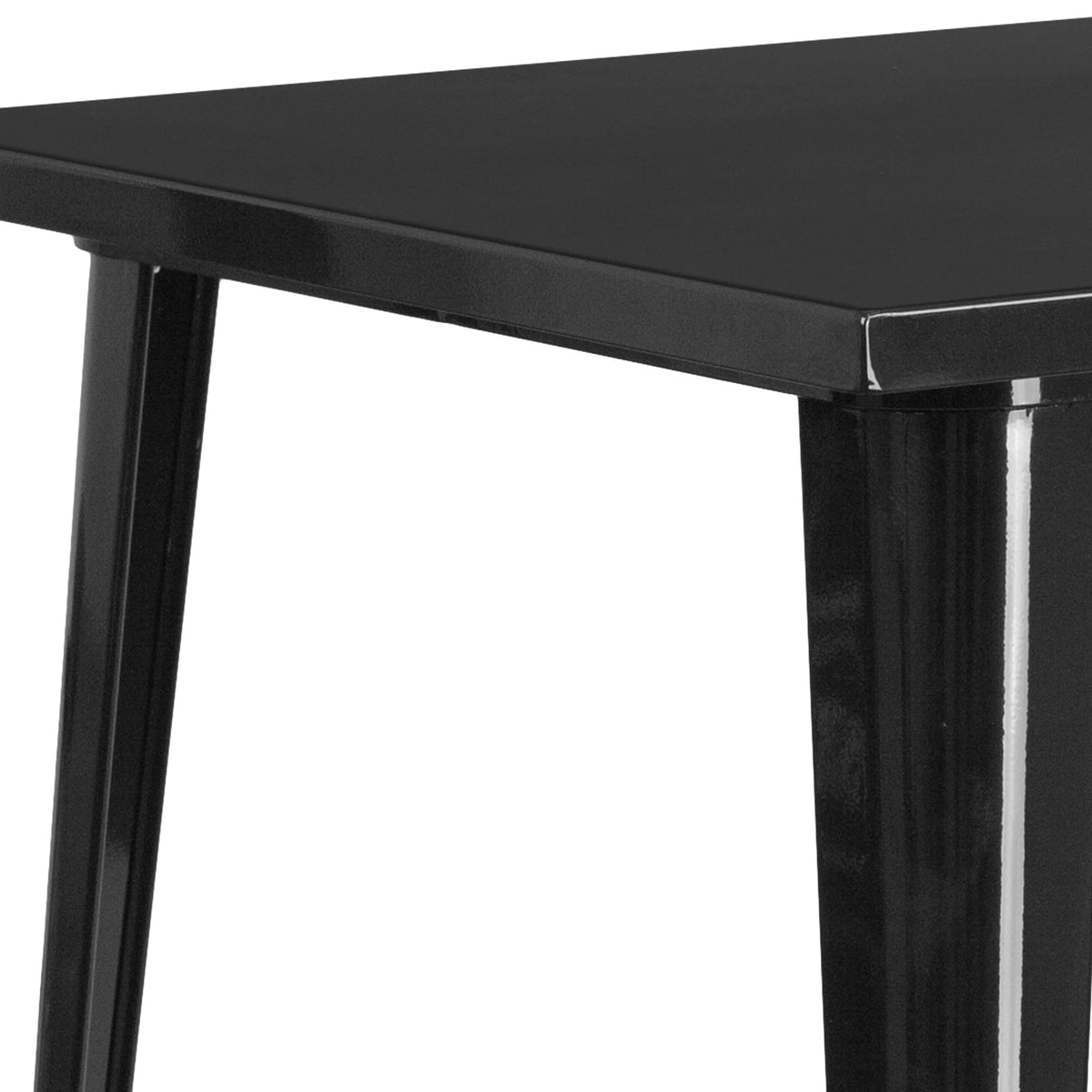 Black Metal Indoor-Outdoor Bar Height Table X2380