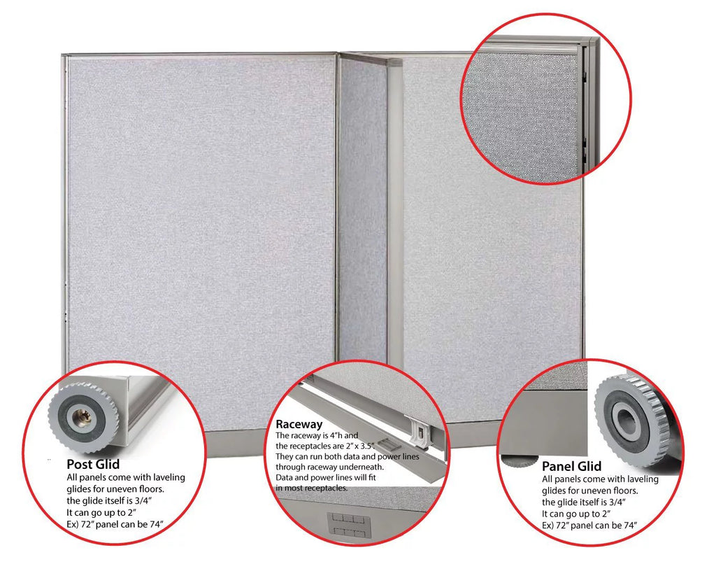 T-Shaped Freestanding Room Divider M527