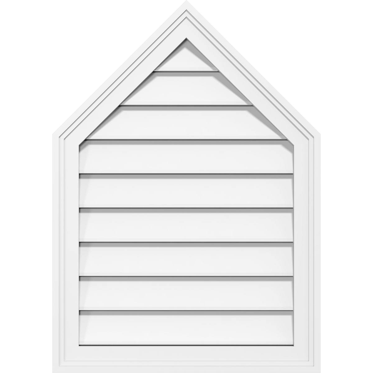 36x22W x 30x22H Peaked Top Surface Mount PVC Gable Vent W59354