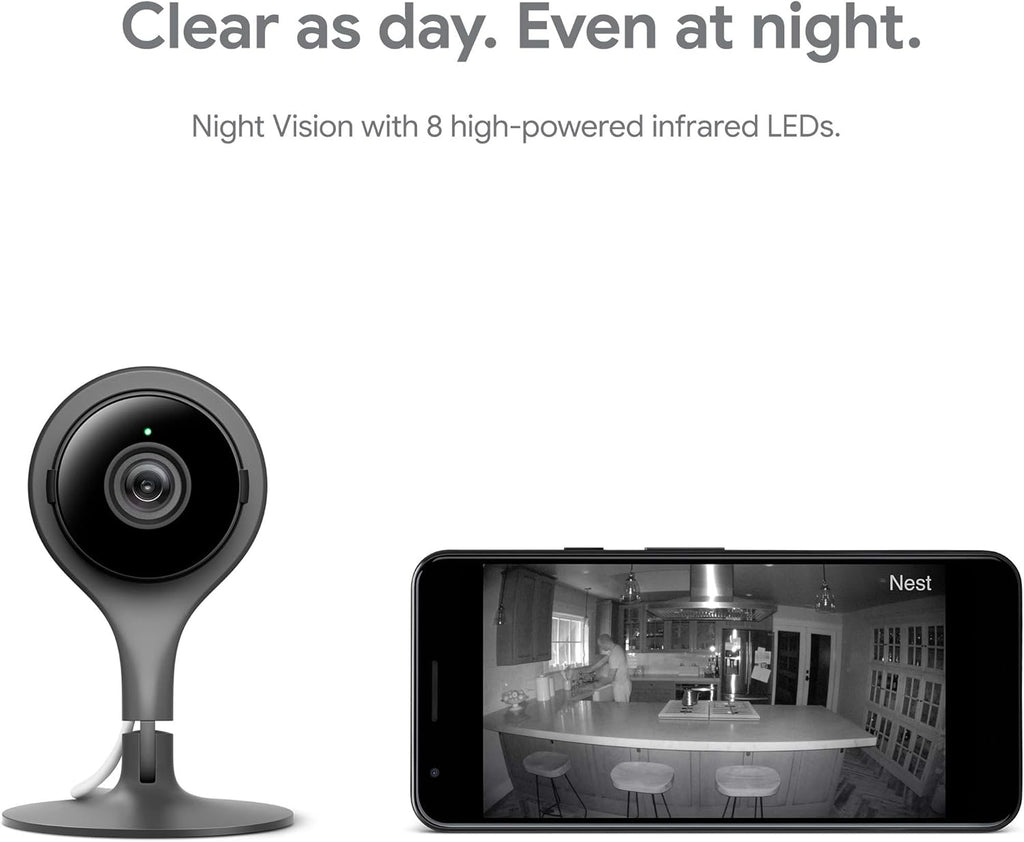 Google Nest Cam Indoor 3 Pack Wired Indoor Camera with Night Vision Y599
