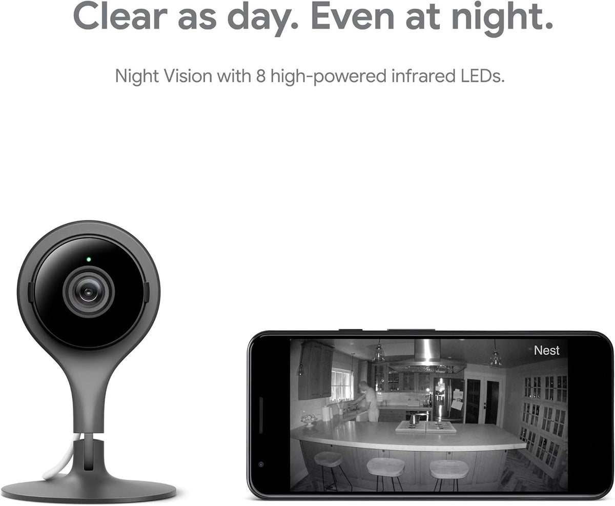 Google Nest Cam Indoor 3 Pack Wired Indoor Camera with Night Vision Y599