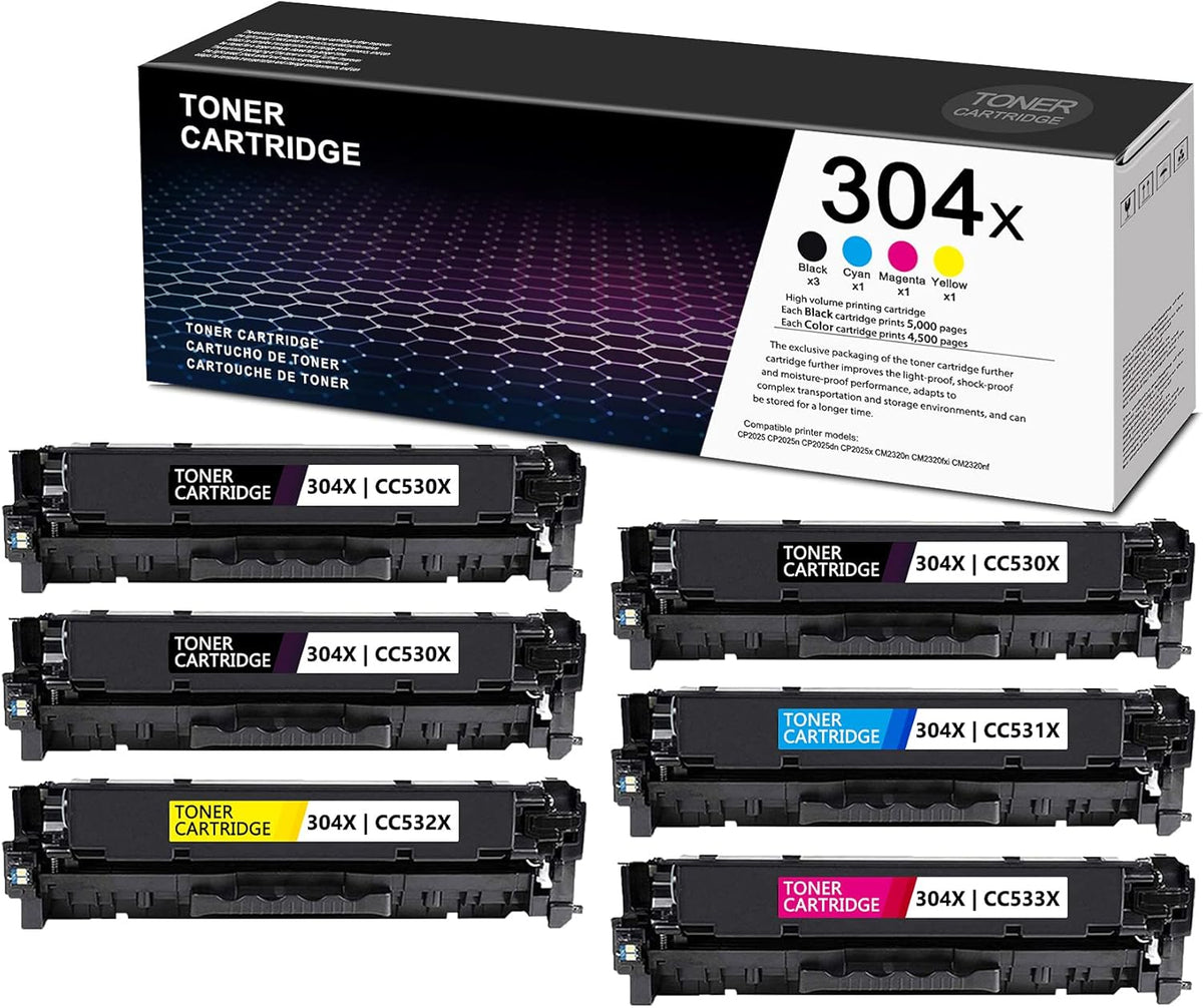 6 Pack Compatible Remanufactured Toner Cartridge Replacement L980715