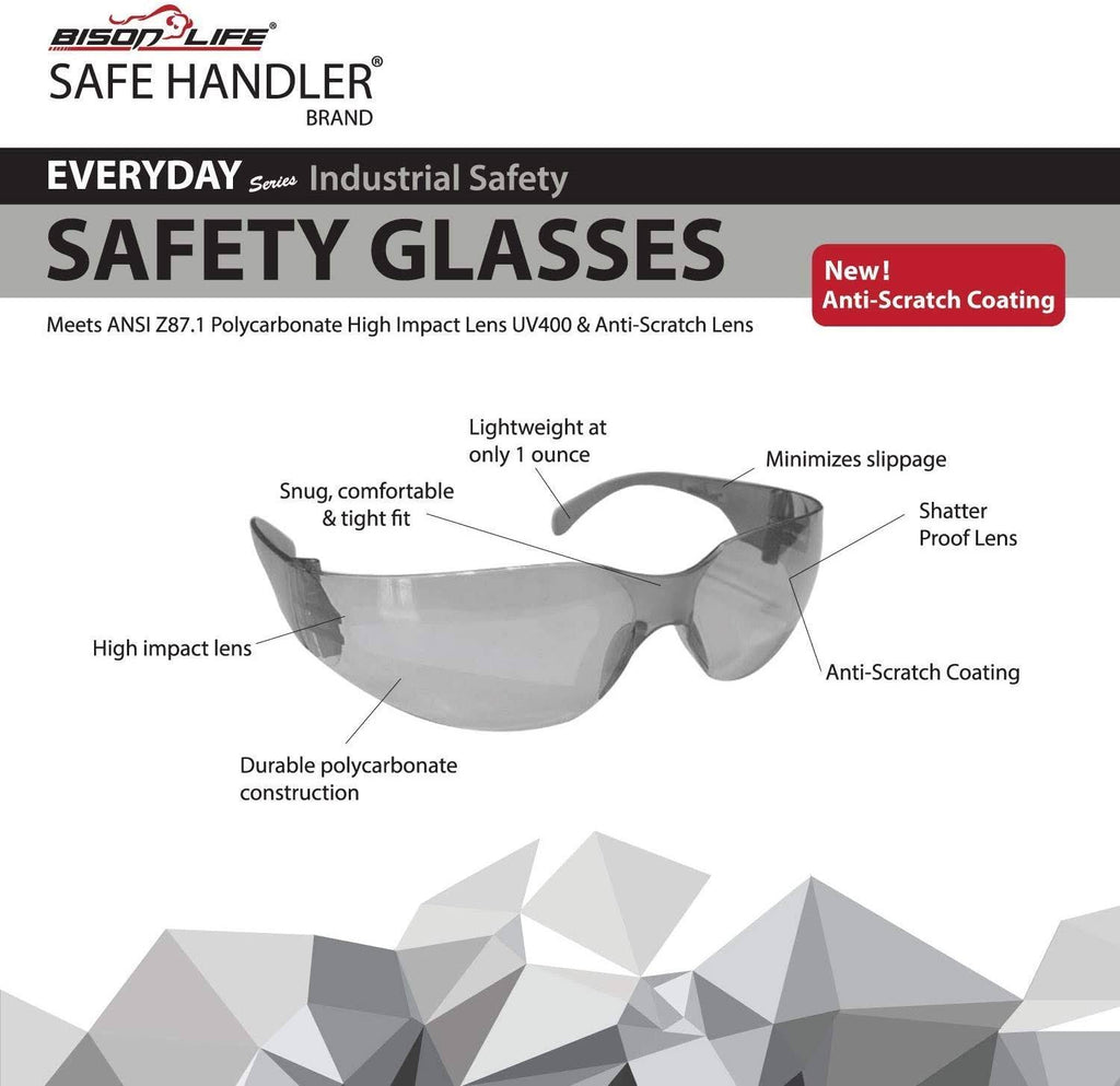 Full Color Grey Safety Glasses Pack of 144 G54912