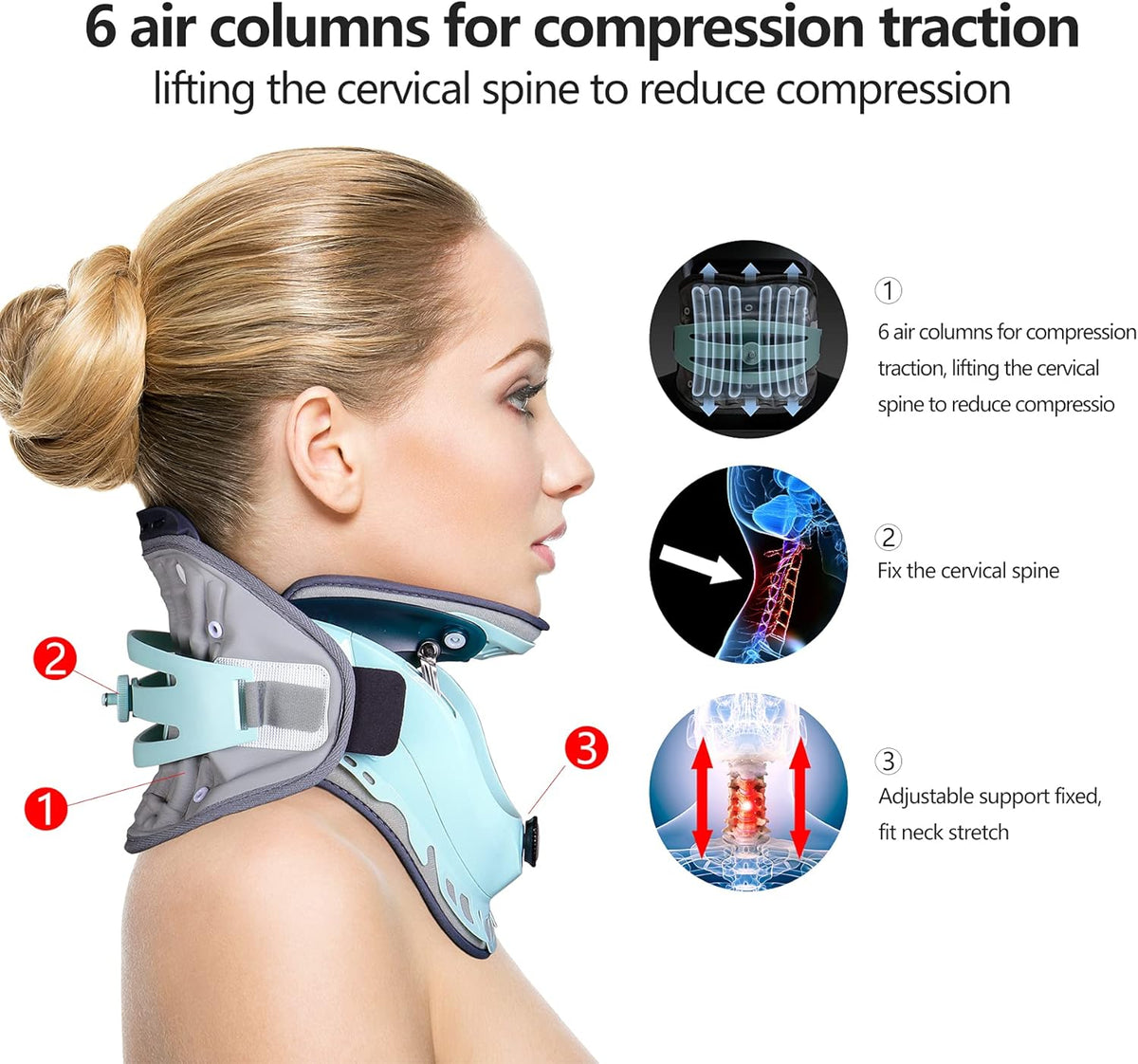 Adjustable Inflatable Cervical Neck Traction Device F116