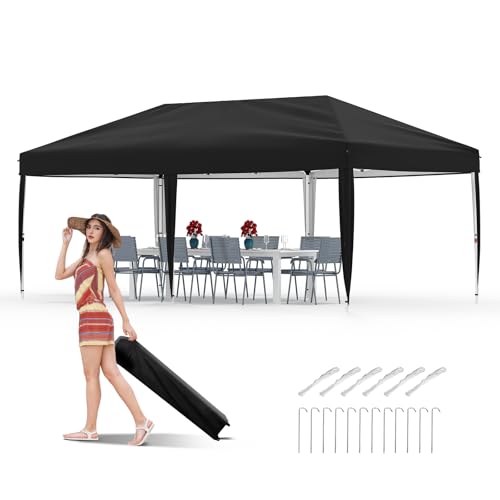 White Pop Up Canopy Tent with Roller Bag F8967