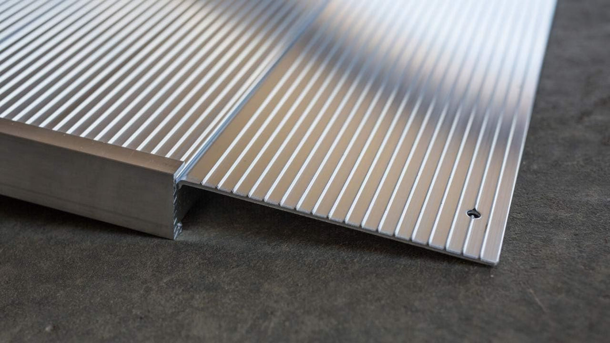Aluminum Threshold Ramp with Adjustable Height, 12" L x 36" W, Pack of 2 D3885