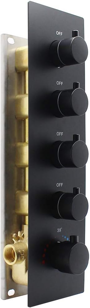 3-way Brass Thermostatic Shower Valve, Chrome J998442