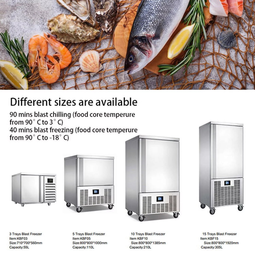 Commercial 3 Trays Blast Chiller & Freezer R3844