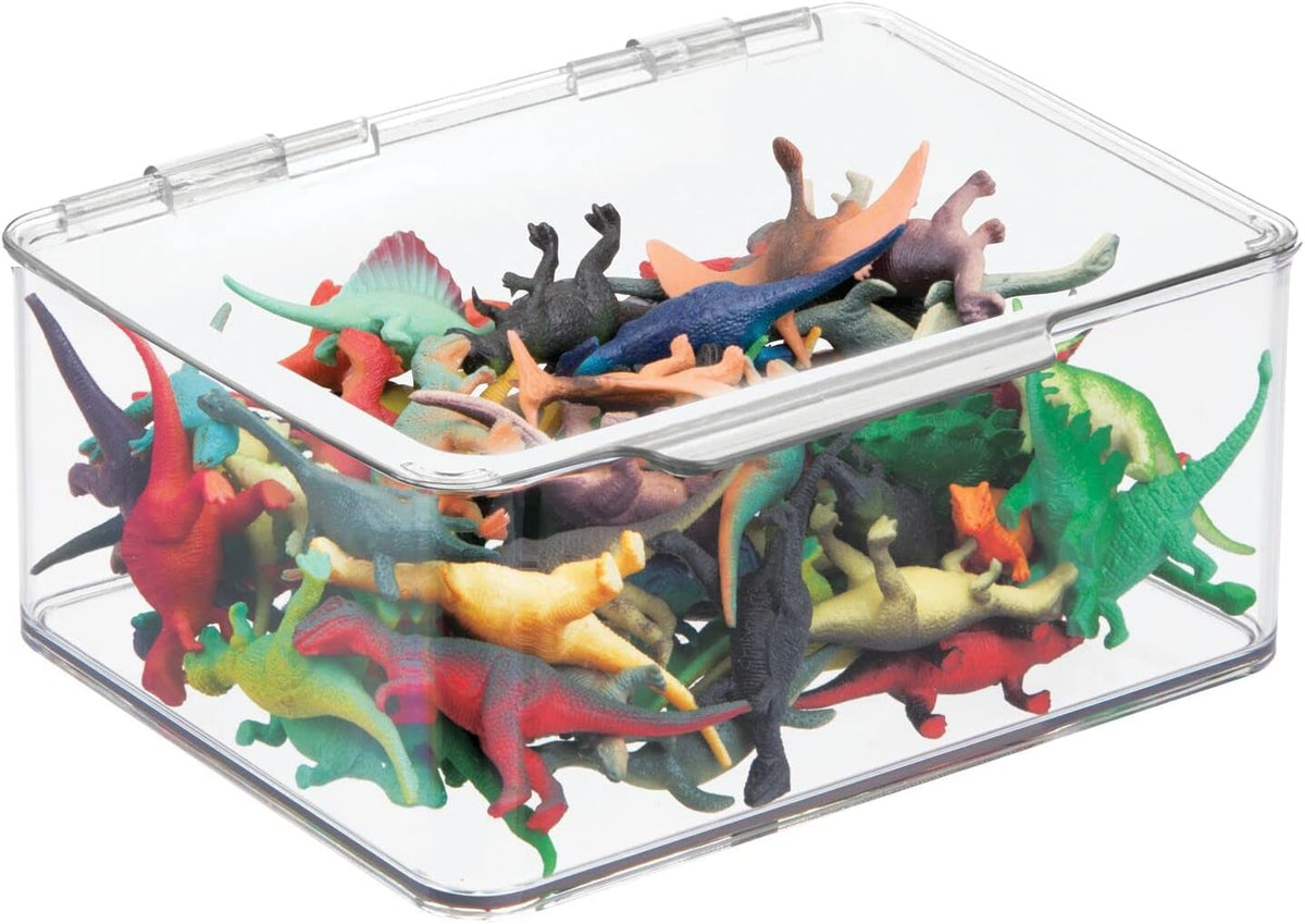Clear 8 Pack Plastic Stackable Storage Bin with Lid O519
