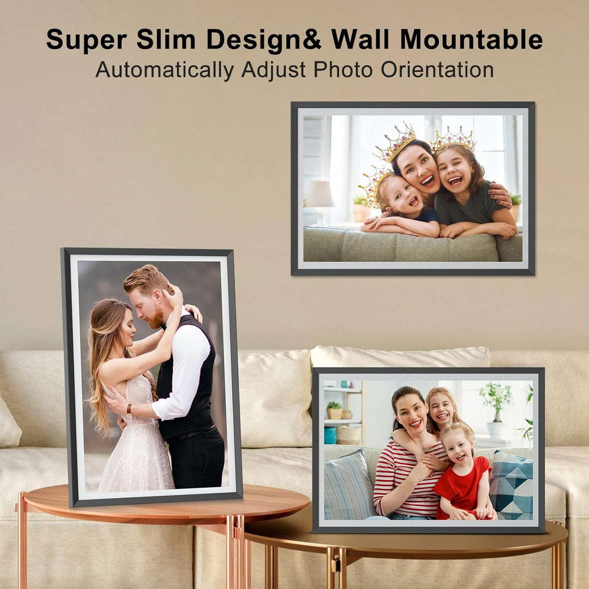 WiFi Large Digital Picture Photo Frame 15-Inch Touch Screen 32GB Memory V619