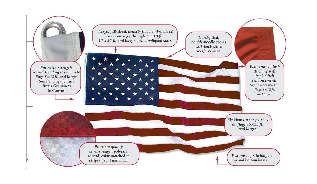 American Flag 8 x 12 ft. Tough-Tex X4203