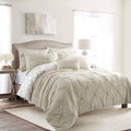 Pintuck Geo Comforter Set Full/Queen R5320