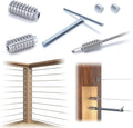 40Pack 1/8 Invisible Cable Railing Kit T316 Stainless Steel 20 Cable Line with Socket Wrench W104