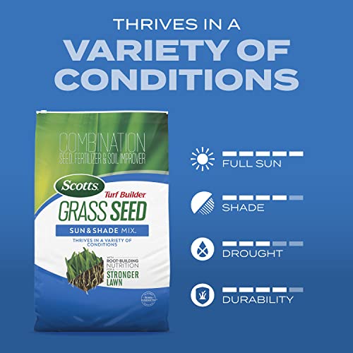 5.6 lbs. Grass Seed Sun & Shade Mix with Fertilizer and Soil Improver G988