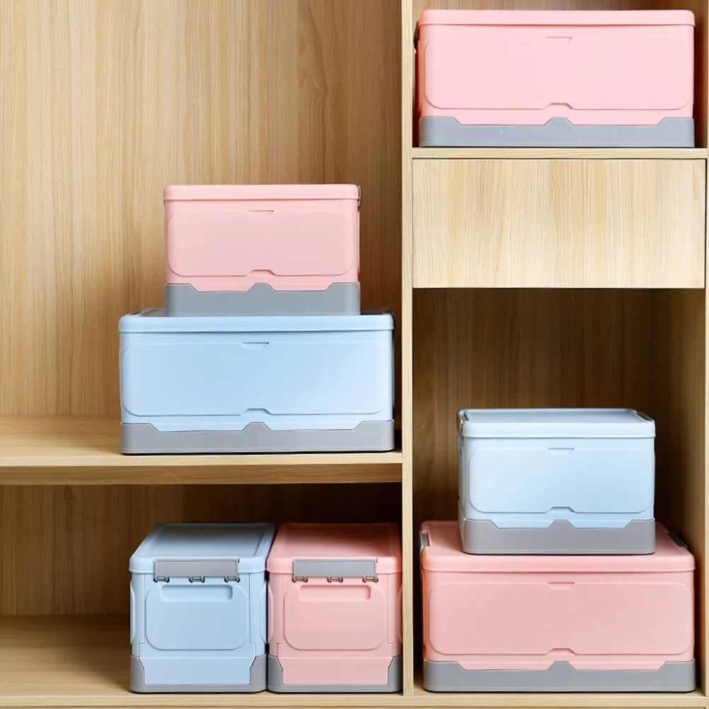 Pink Foldable Storage Box with Lid O427651